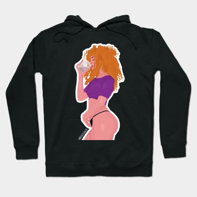 REDHEADED DRINK Hoodie by Artiiizo